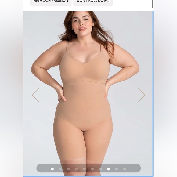 Set of 2 Honeylove Womens XL Sand Beige SuperPower Short w. Flexible Boning - Picture 1 of 12